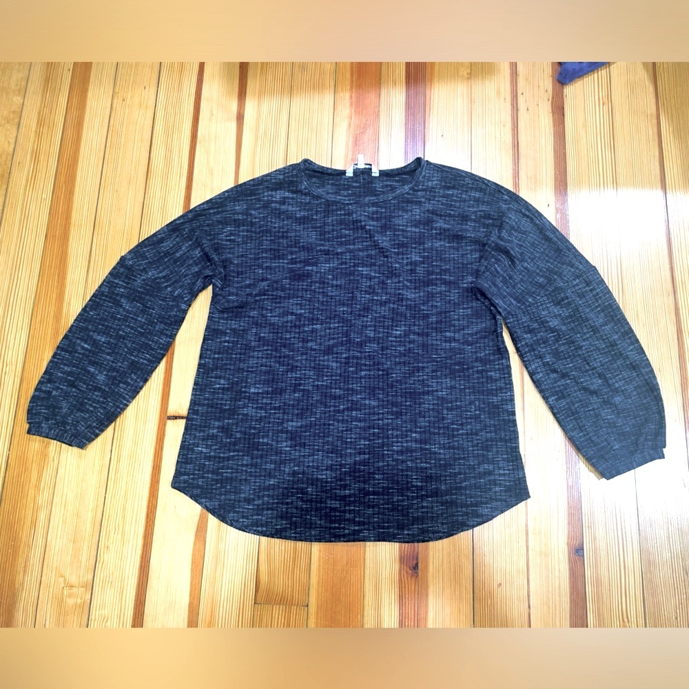 Juicy Couture Heather Gray Long Sleeve Blouse - Size Large